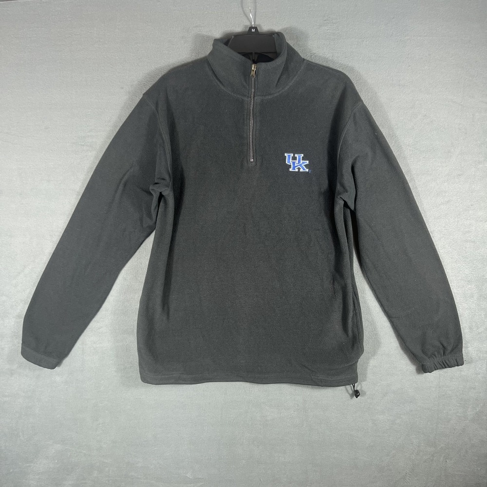 University of Kentucky UK Men's Dark Gray Fleece 1/4 Zip Pullover Jacket‎ Size L